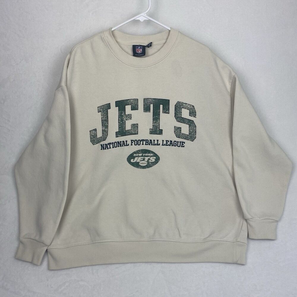 NFL New York Jets Graphic Sweater Mens Large Sweatshirt Crewneck Pullover